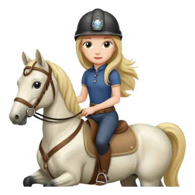 girl on horse sticker
