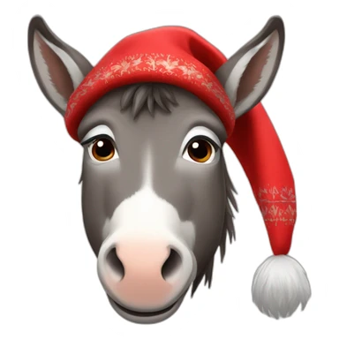 Donkey wearing red russian chapka sticker
