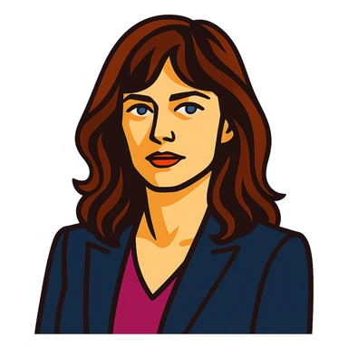 vibrant toon style portrait of Teresa Lisbon from The Mentalist sticker