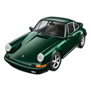 Porsche 911 dark green sticker