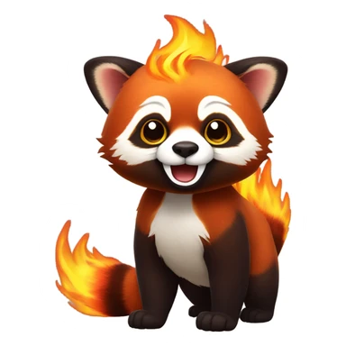 Red panda with there pants on fire sticker