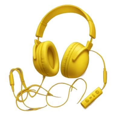 All yellow headphones sticker