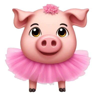 Pig with tutu sticker