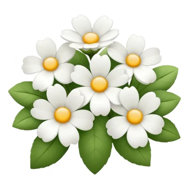 White flowers  sticker