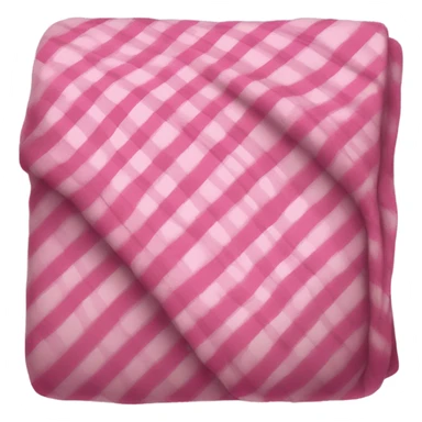 Cute plaid, pink blanket, folded  sticker