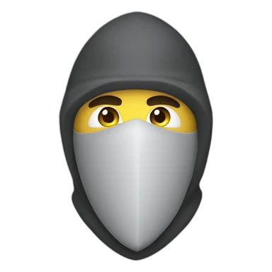 medieval evil saboteur wearing mask, full torso, looking sideways sticker