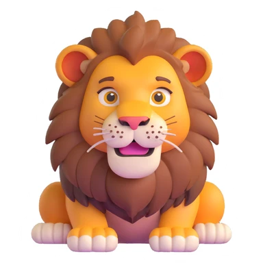 naughty lion looking sideways with mischievous expression sticker