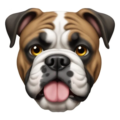 Black English Bulldog sticker