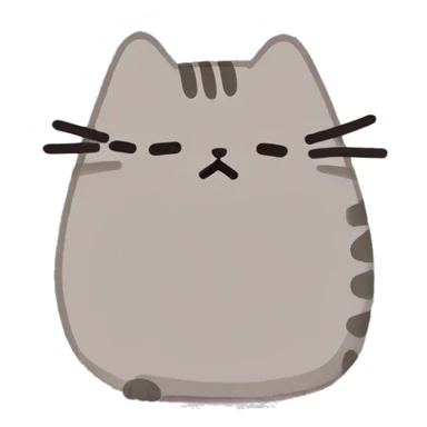 sad pusheen sticker