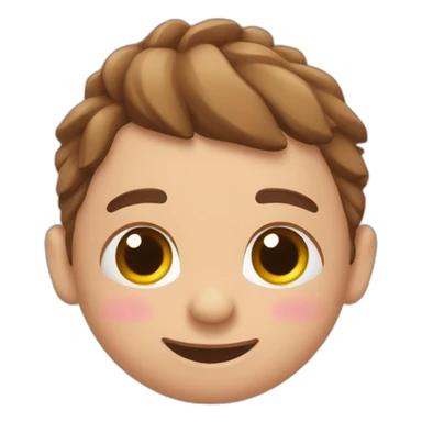 Cara de cochino con corazon marron sticker