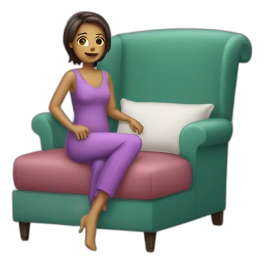 Femmes sur une chaise debout sticker