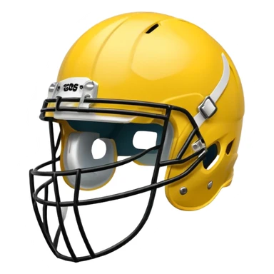 College football player helmet in yellow color sticker