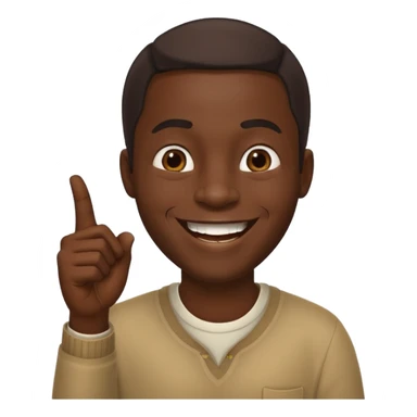 African man pointing and laughing sticker