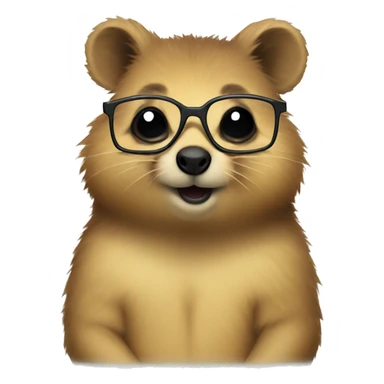 Quokka with glasses sticker