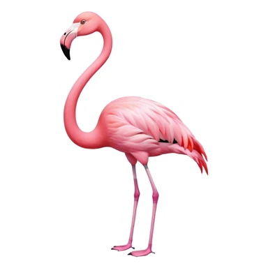 flamingo standing on one leg sticker