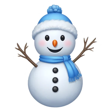 blue heart with a snowman sticker