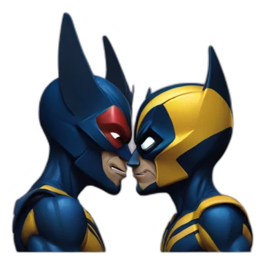 nightcrawler wolverine kissing sticker