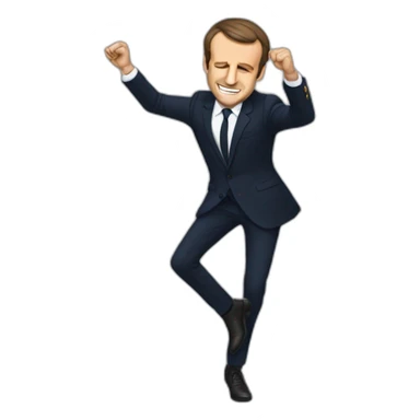 macron qui fais un dab sticker
