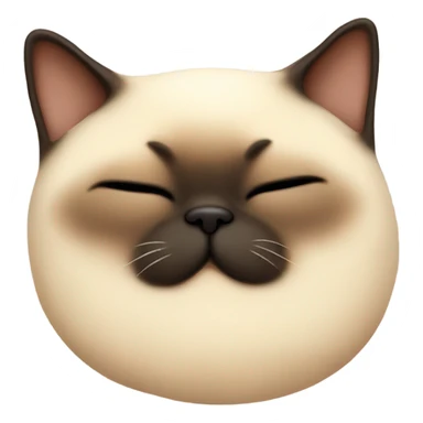 Fat siamese sleeping sticker