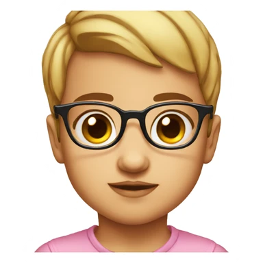 baby glasses large eyebrow sticker