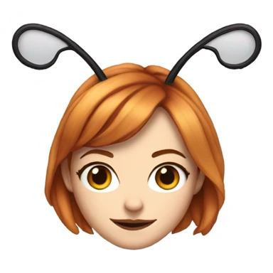 emma stone with antennae  sticker