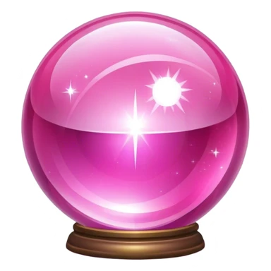 pink crystal magic ball sticker