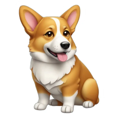A cubic corgi  sticker
