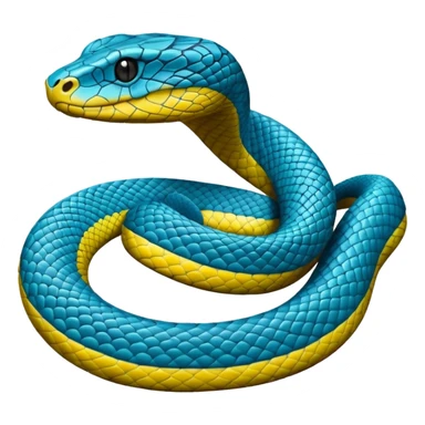Blue cartoon pit viper sticker