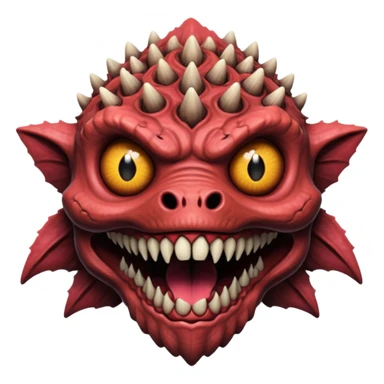 demogorgon face emoji simple sticker