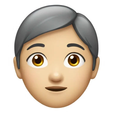  a 35-year old, female, Asian woman, short hair, inquisitive, hand on chin, thinking sticker