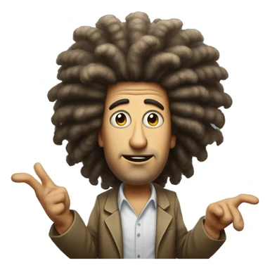 the ancient aliens guy with the big hair making a gesture that's like "what if it was aliens" sticker