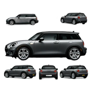 grey mini clubman black pack sticker