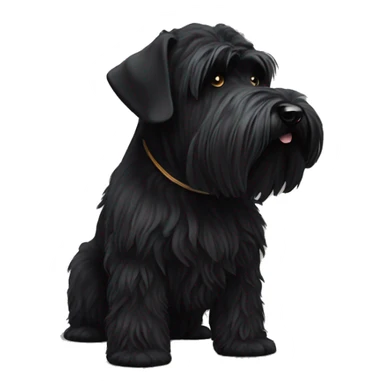 Black Russian terrier sticker
