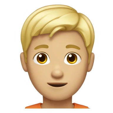 blond midle part short hair boy sticker