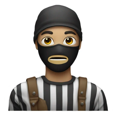 Make an robber emoji sticker
