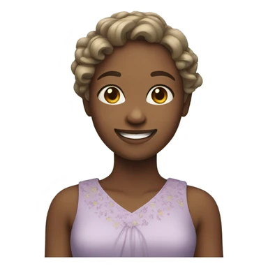 smiling girl in dress sticker