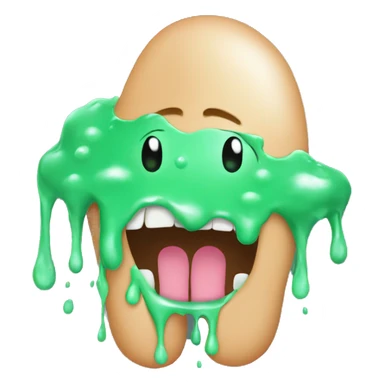 A big toe covered in slime sticker