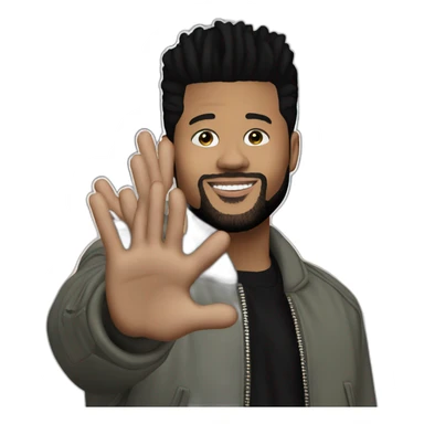 the weeknd waving hi sticker