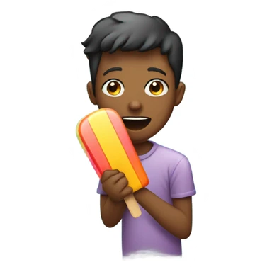 Someone eating a popsicle  sticker