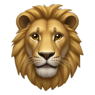 personificacion de un leon sticker