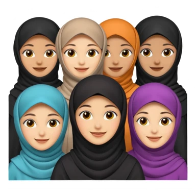 niqabi women group sticker