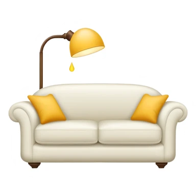 Sofá con una lámpara  sticker