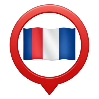 French flag with no entry sign overlaid, keep original flag intact sticker
