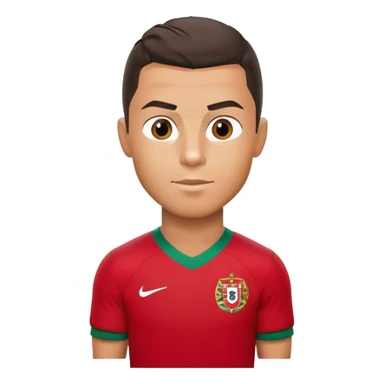 Cristiano Ronaldo soccer player with Portugal jersey sticker
