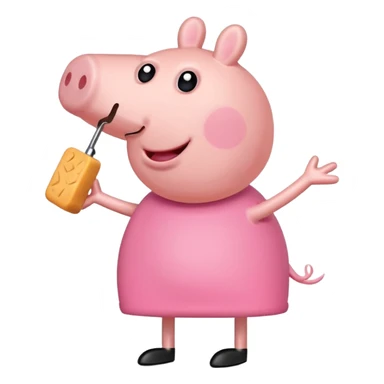 Peppa pig doing the griddy sticker