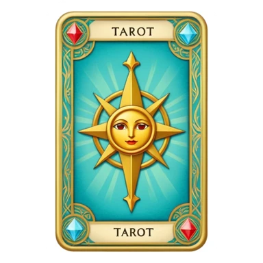 Carta de tarot de color turquesa sticker