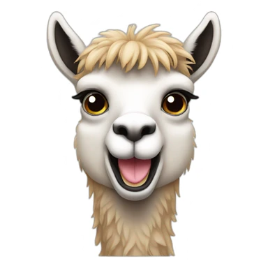 Llama face sticker