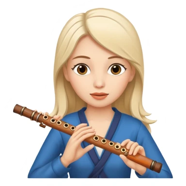 Flute women sticker