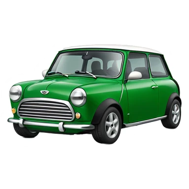 Green mini-cooper car sticker