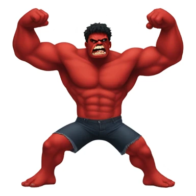 Red hulk twerking sticker